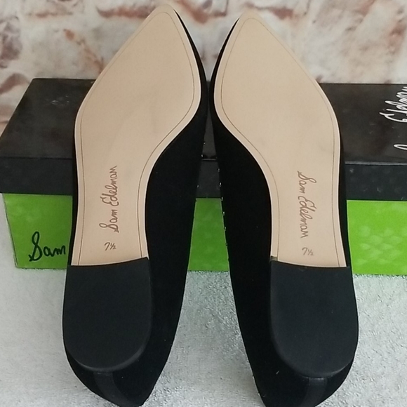 New Sam Edelman Rini Black Suede Flats - Picture 5 of 7